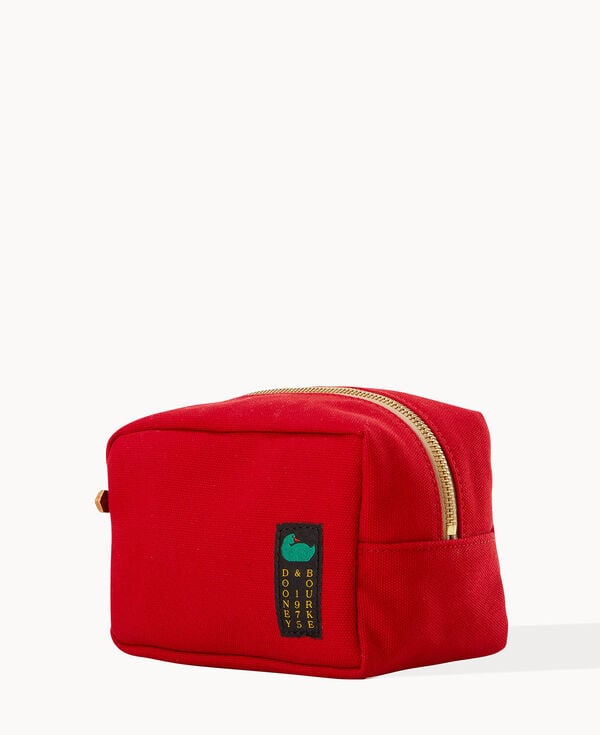 Dooney & Bourke Canvas Cosmetic Case Red