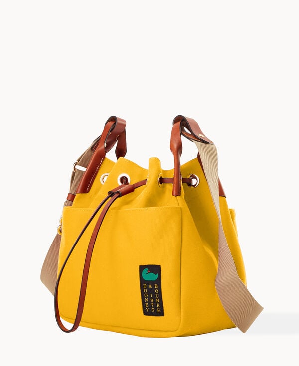 Dooney & Bourke Canvas Drawstring 25 Yellow