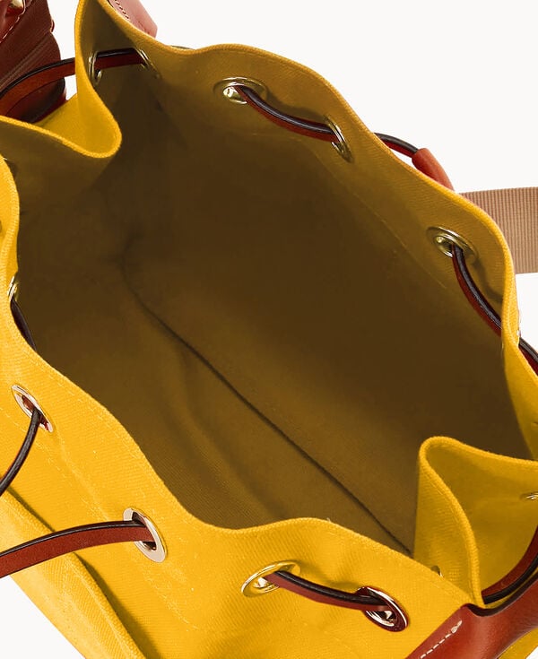 Dooney & Bourke Canvas Drawstring 25 Yellow