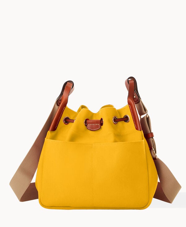 Dooney & Bourke Canvas Drawstring 25 Yellow