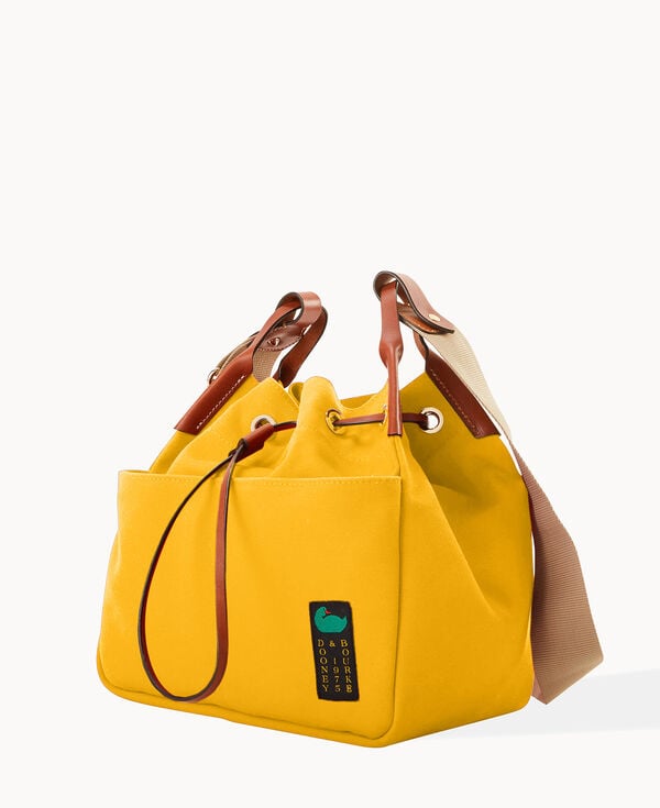 Dooney & Bourke Canvas Drawstring 30 Yellow