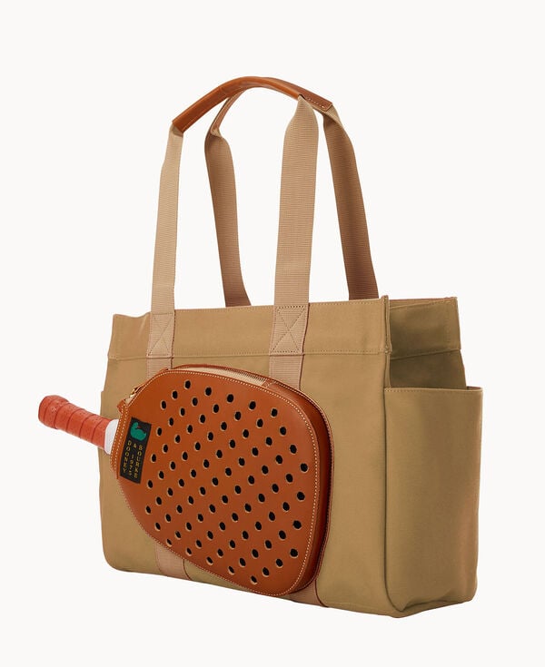 Dooney & Bourke Canvas Pickleball Tote 40 Beige