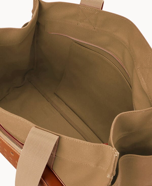 Dooney & Bourke Canvas Pickleball Tote 40 Beige