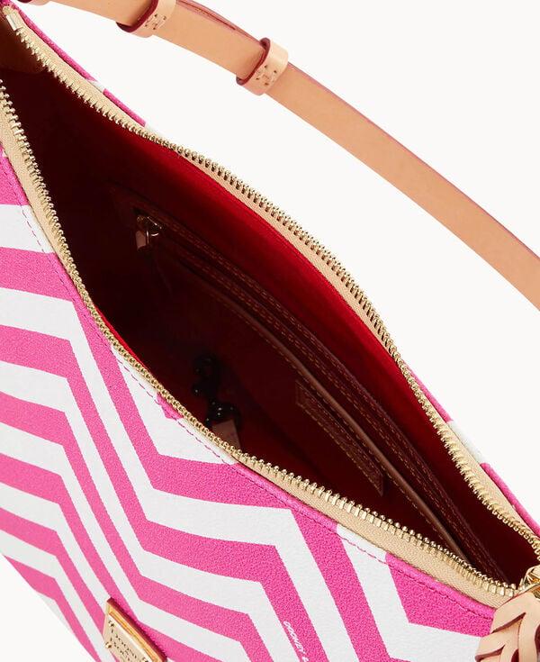 Dooney & Bourke Chevron Hobo Fuchsia