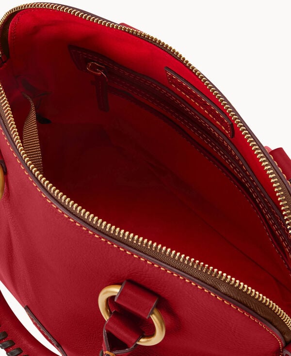 Dooney & Bourke Florentine Domed Satchel Red