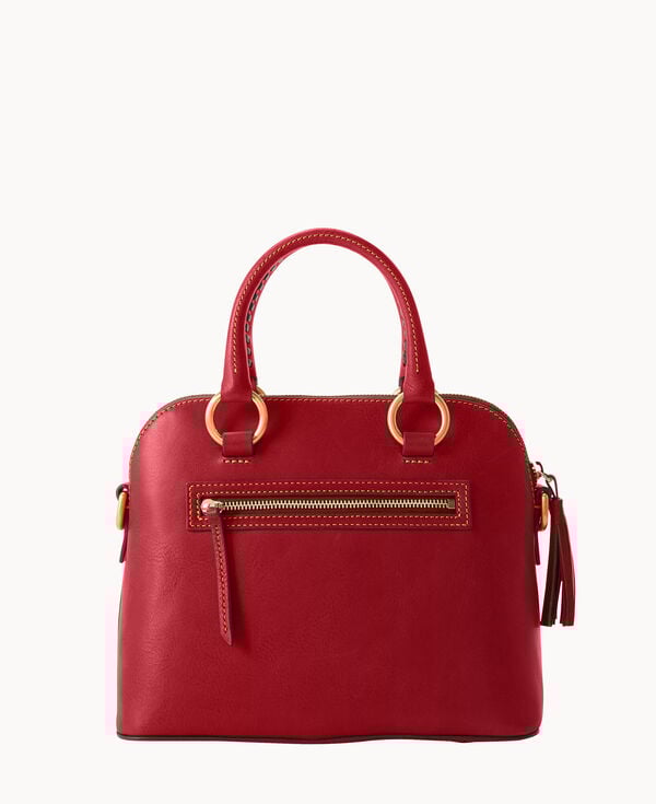 Dooney & Bourke Florentine Domed Satchel Red