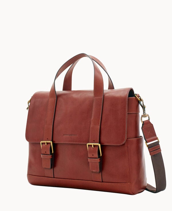 Dooney & Bourke Florentine Hunter Messenger Chestnut