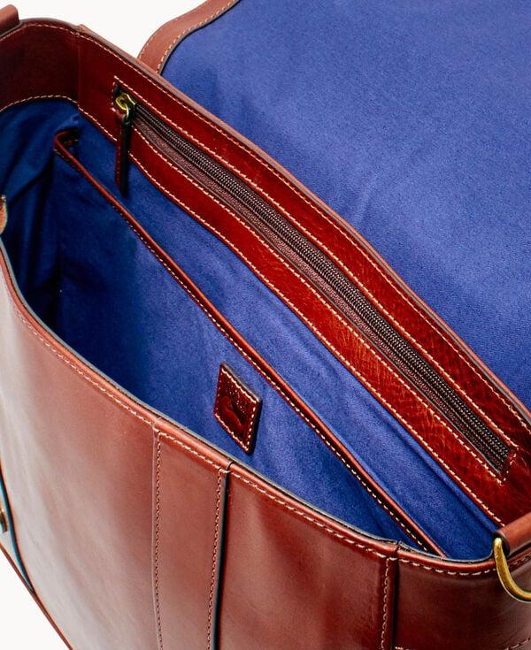 Dooney & Bourke Florentine Hunter Messenger Chestnut