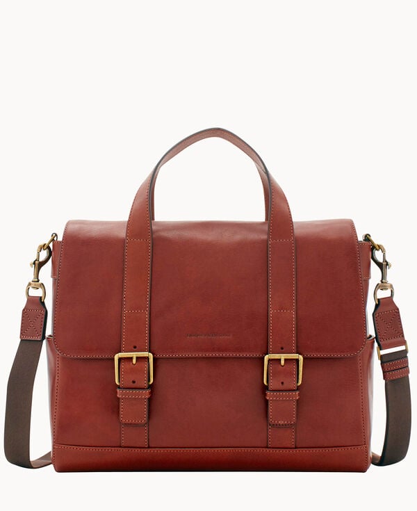 dooney & bourke Florentine Hunter Messenger Chestnut