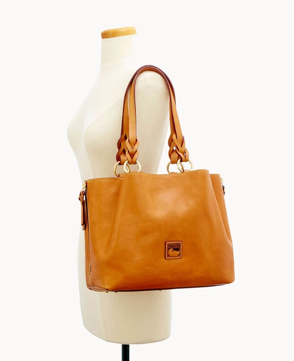 Dooney & Bourke Florentine Large Zip Barlow Natural