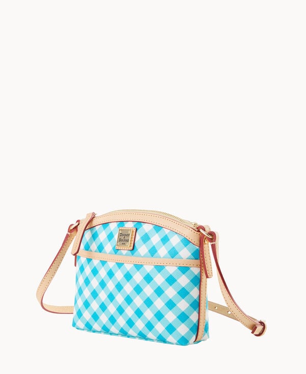 Dooney & Bourke Gingham II Domed Crossbody Aqua