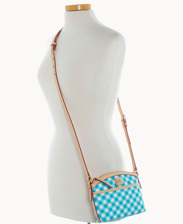 Dooney & Bourke Gingham II Domed Crossbody Aqua
