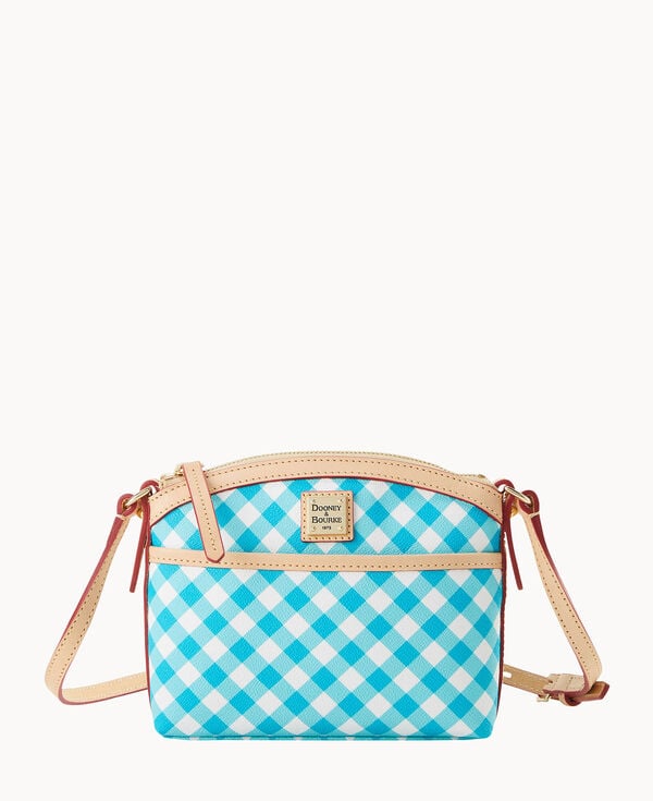 dooney & bourke Gingham II Domed Crossbody Aqua