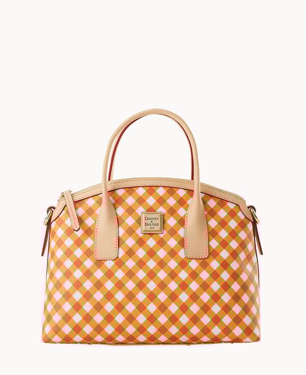 dooney & bourke Gingham II Domed Satchel Orange