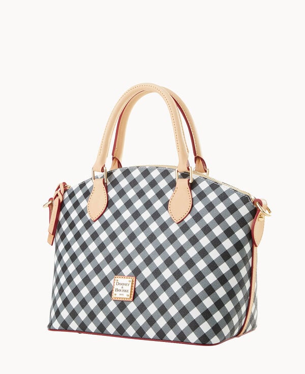 Dooney & Bourke Gingham II Geena Satchel Black