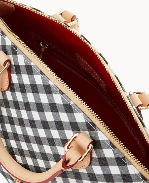Dooney & Bourke Gingham II Geena Satchel Black