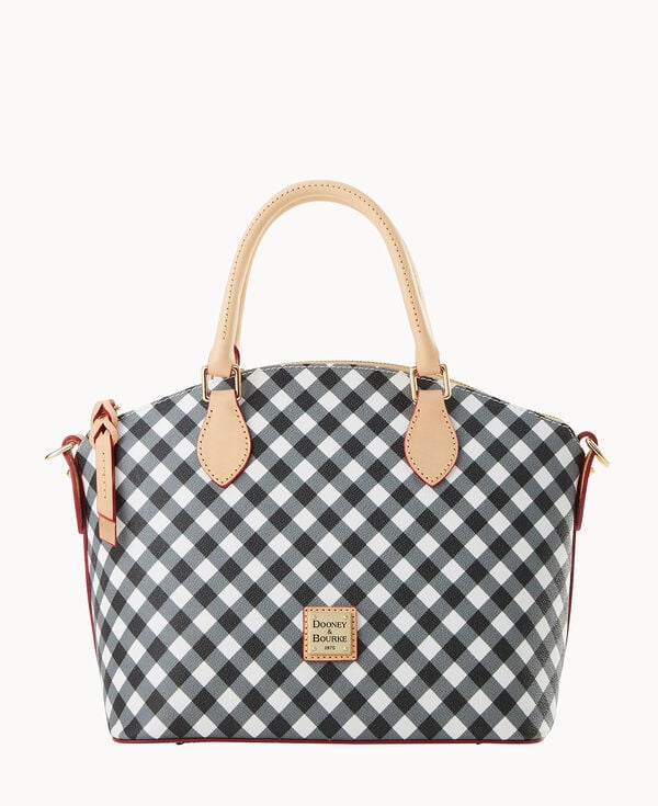dooney & bourke Gingham II Geena Satchel Black