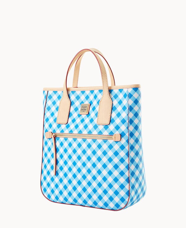 Dooney & Bourke Gingham II Handle Tote Sky Blue