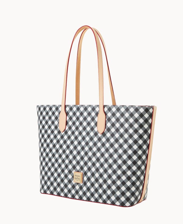 Dooney & Bourke Gingham II Large Tote Black