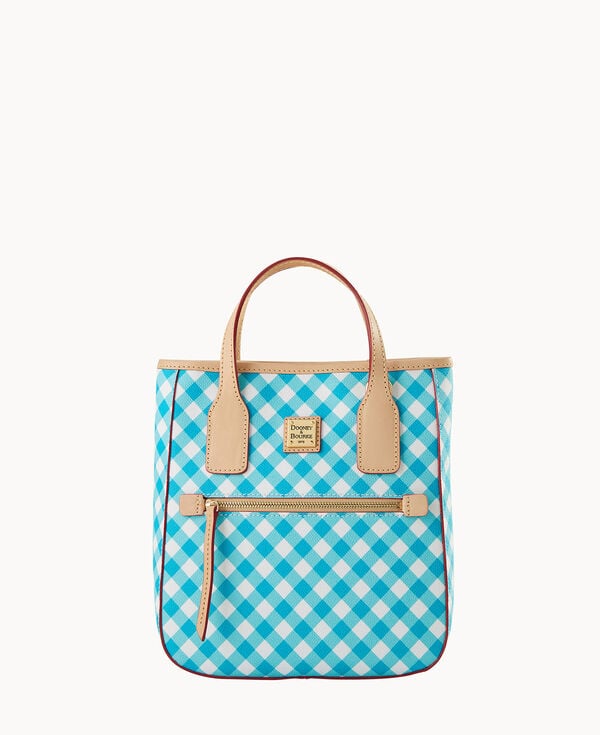 dooney & bourke Gingham II Small Handle Tote Aqua