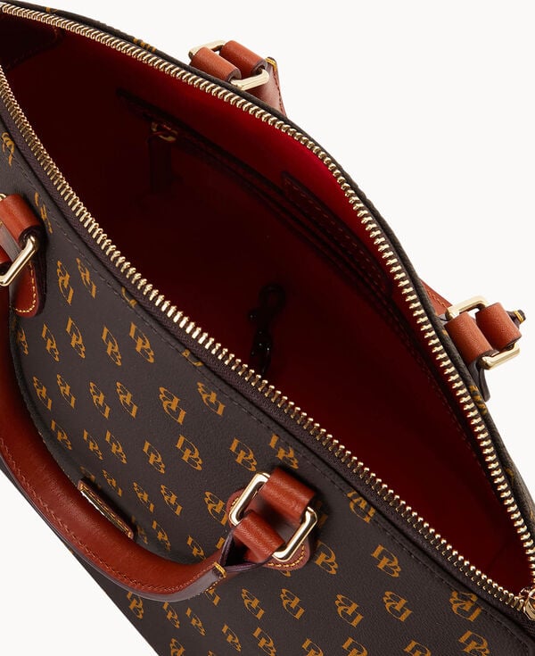 Dooney & Bourke Gretta Geena Satchel Brown Tmoro
