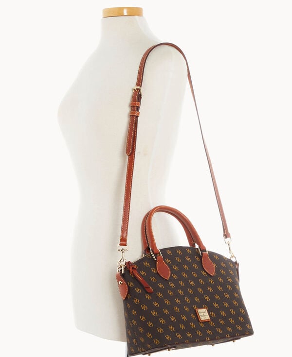 Dooney & Bourke Gretta Geena Satchel Brown Tmoro