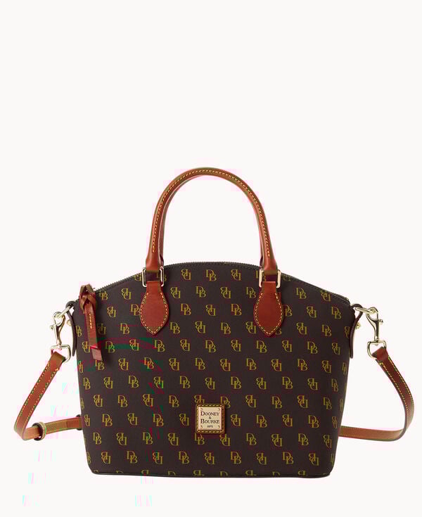 dooney & bourke Gretta Geena Satchel Brown Tmoro