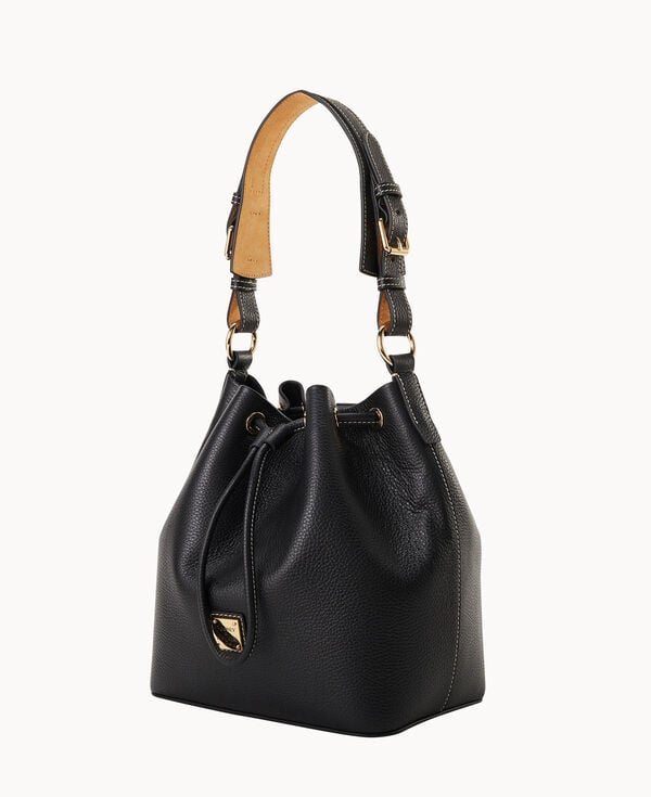 Dooney & Bourke Lucca Leather Drawstring Black