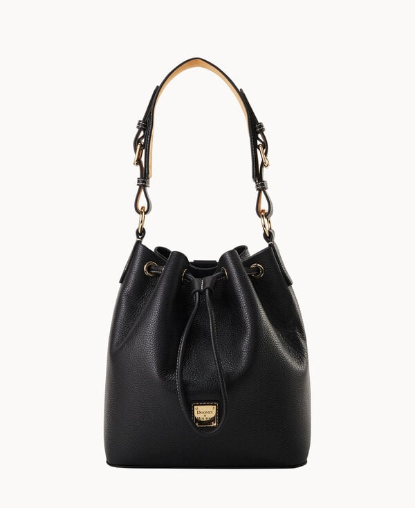 dooney & bourke Lucca Leather Drawstring Black