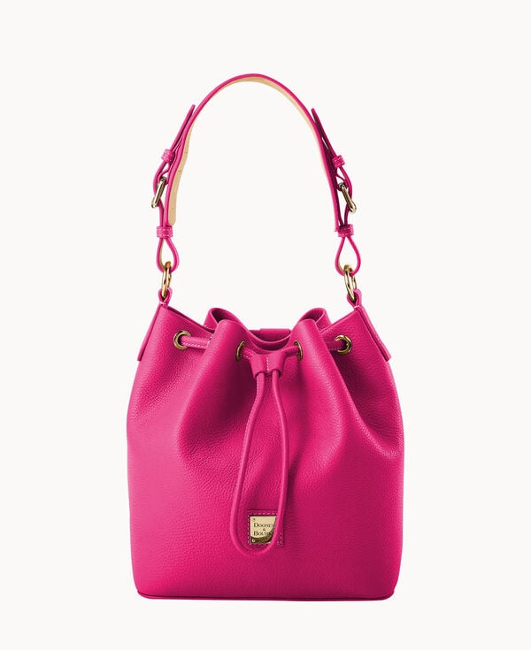 dooney & bourke Lucca Leather Drawstring Fuchsia
