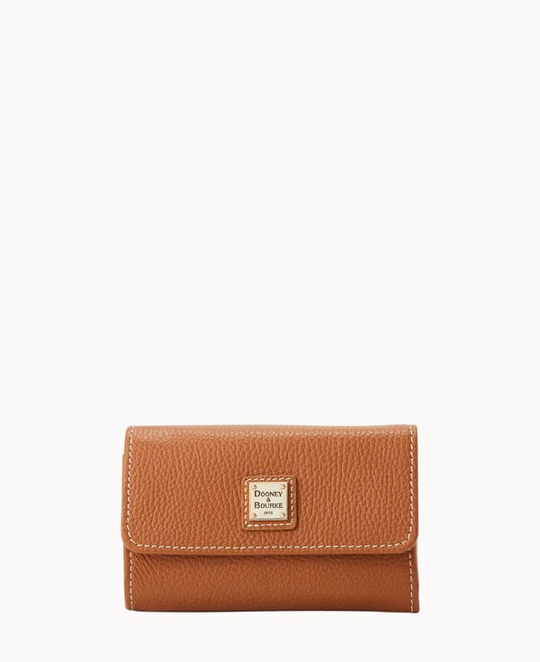 dooney & bourke Lucca Leather Flap Wallet Caramel