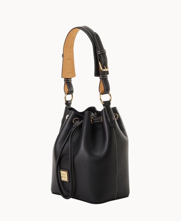 Dooney & Bourke Lucca Leather Small Drawstring Black