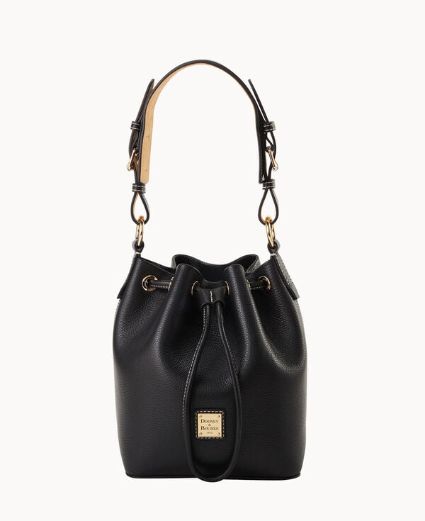 dooney & bourke Lucca Leather Small Drawstring Black