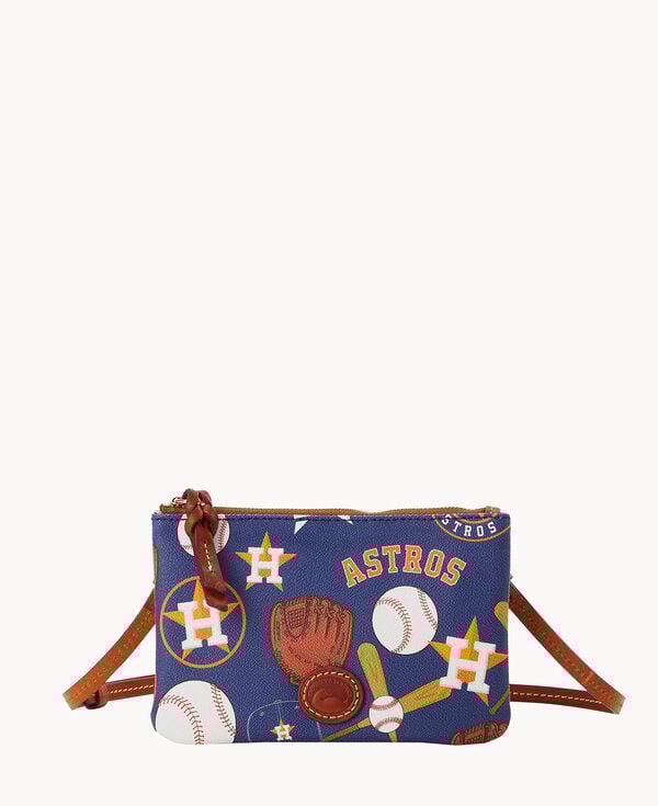 dooney & bourke MLB Astros Top Zip Crossbody Navy