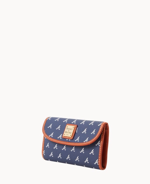 Dooney & Bourke MLB Braves Continental Clutch Navy