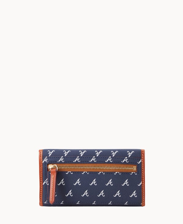 Dooney & Bourke MLB Braves Continental Clutch Navy