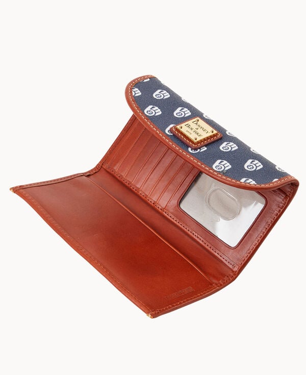 Dooney & Bourke MLB Brewers Continental Clutch Navy