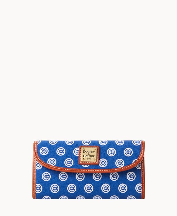 dooney & bourke MLB Cubs Continental Clutch Blue