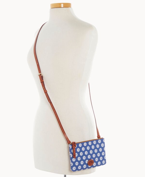 Dooney & Bourke MLB Cubs Top Zip Crossbody Blue