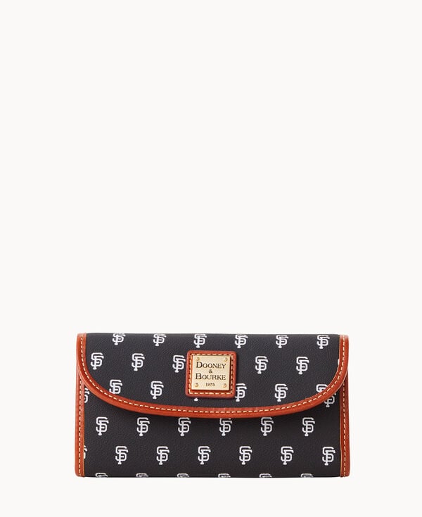 dooney & bourke MLB Giants Continental Clutch Black