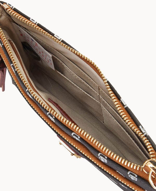 Dooney & Bourke MLB Giants Double Zip Wristlet Black