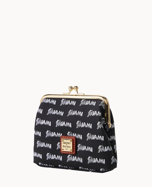 Dooney & Bourke MLB Marlins Large Framed Purse Black