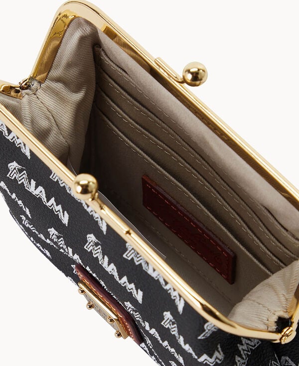 Dooney & Bourke MLB Marlins Large Framed Purse Black