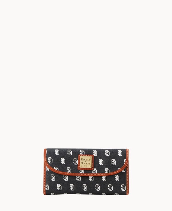 dooney & bourke MLB Padres Continental Clutch Black