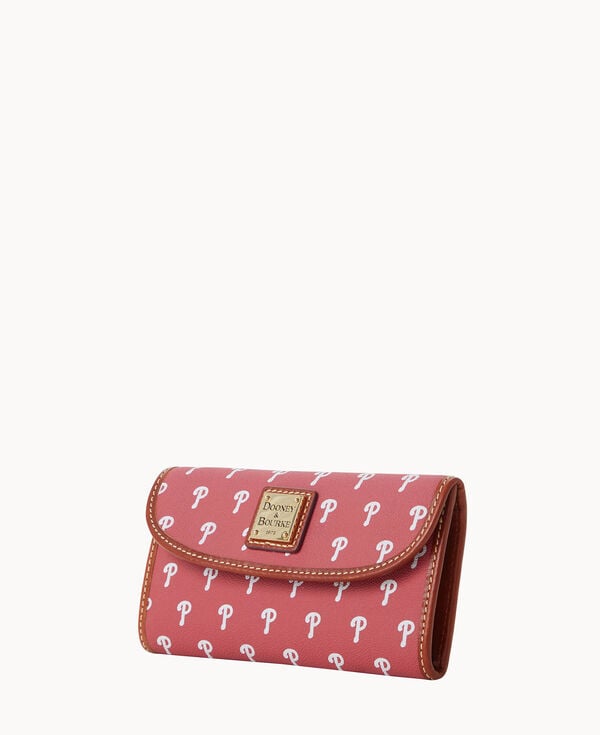 Dooney & Bourke MLB Phillies Continental Clutch Red