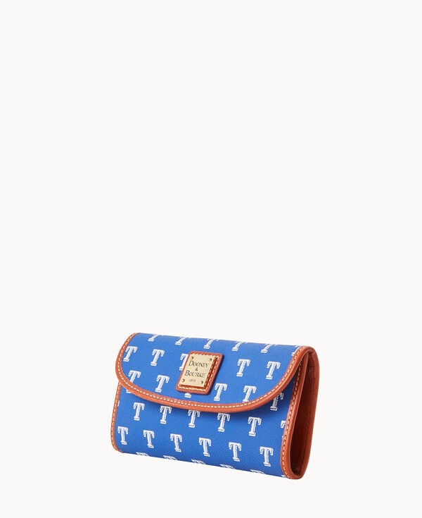 Dooney & Bourke MLB Rangers Continental Clutch Blue