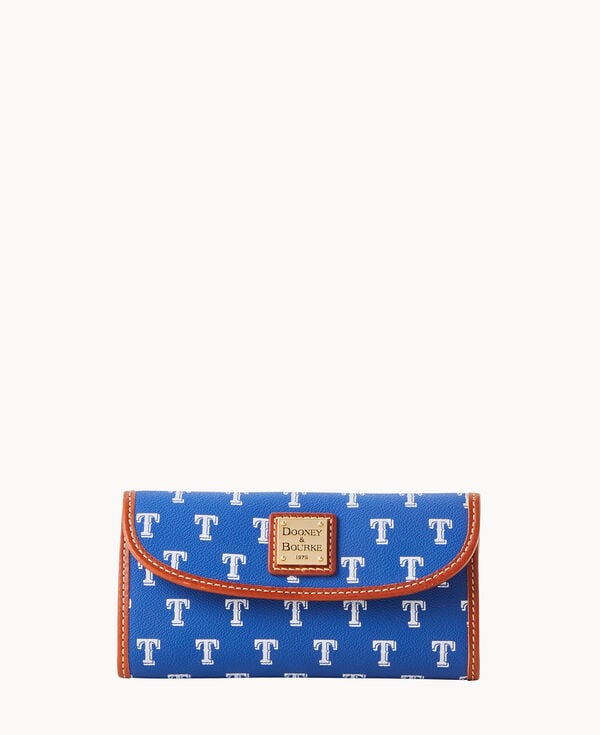 Dooney & Bourke MLB Rangers Continental Clutch Blue