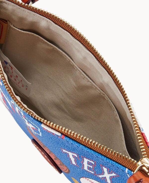 Dooney & Bourke MLB Rangers Top Zip Crossbody Blue