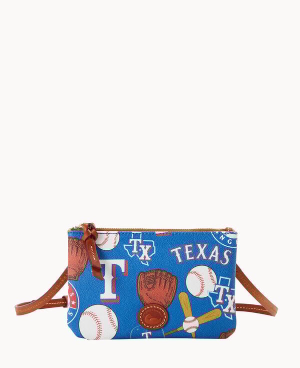 dooney & bourke MLB Rangers Top Zip Crossbody Blue