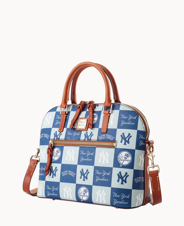 Dooney & Bourke MLB Yankees Domed Zip Satchel Navy